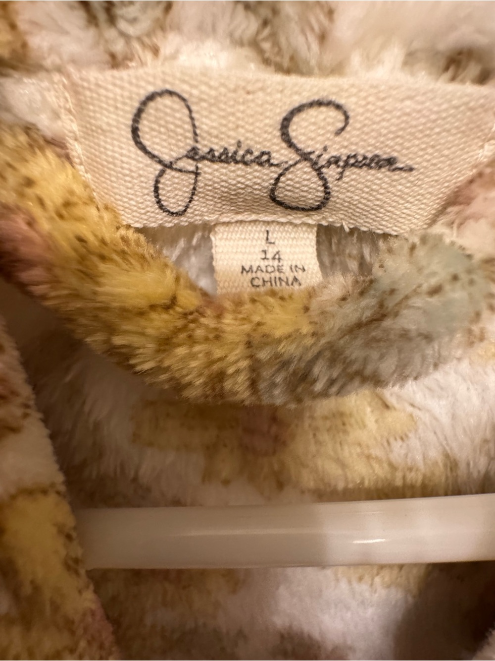 Jessica Simpson Girls Floral Robe in White and Mustard Yellow - Picture 3 of 5